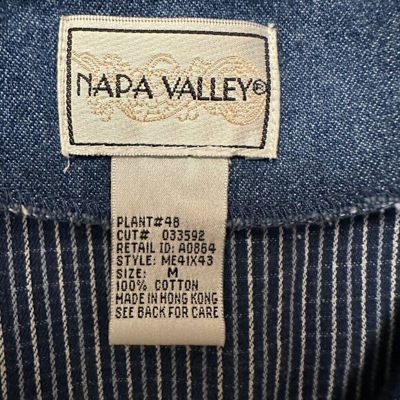 Vintage Vest Napa Valley 90's Denim Patchwork Embroidery Crochet Detail Size M - Picture 5 of 8